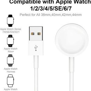 Fast Wireless Magnetic Wireless Apple Watch Charger Series 7 6 SE 5 4 3 2 3.3 ft